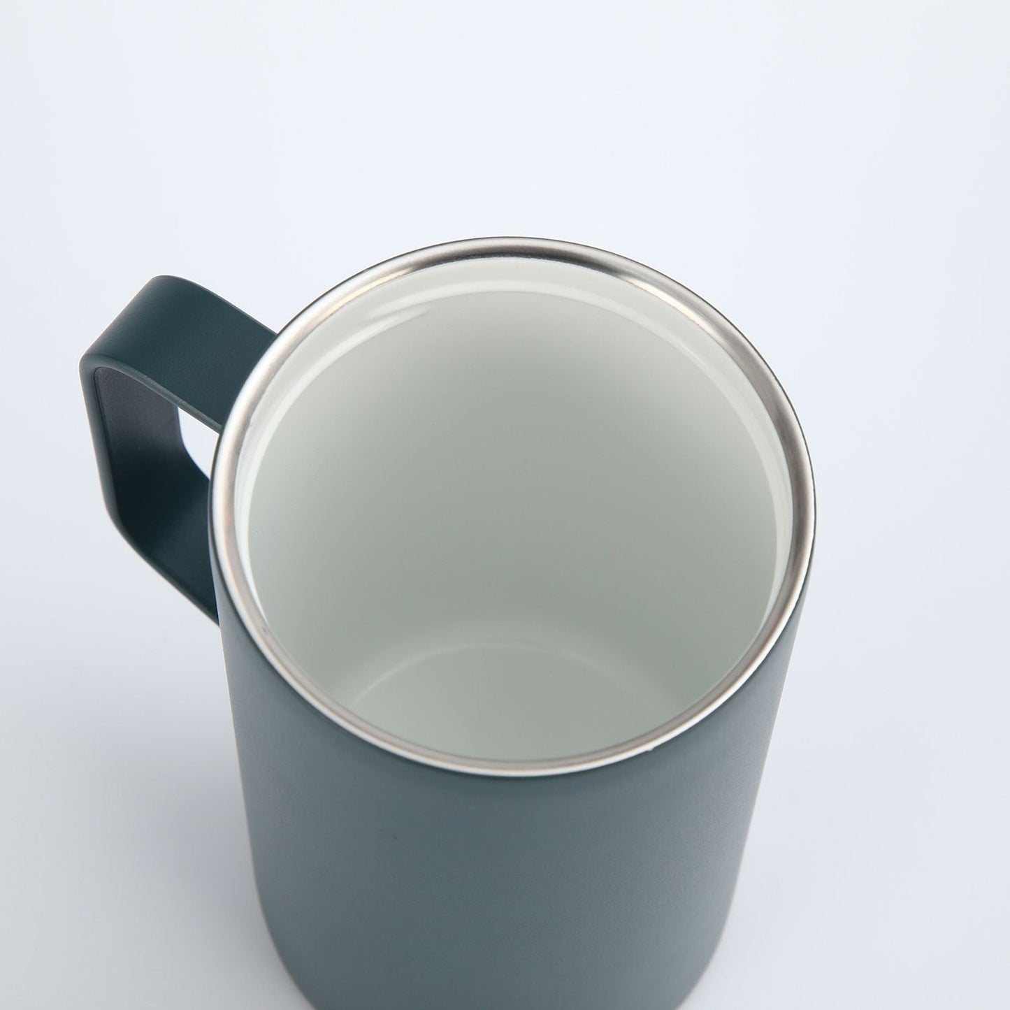 Insulated S/S Leakproof Ceramic Mug W Handle And Lid 500ml