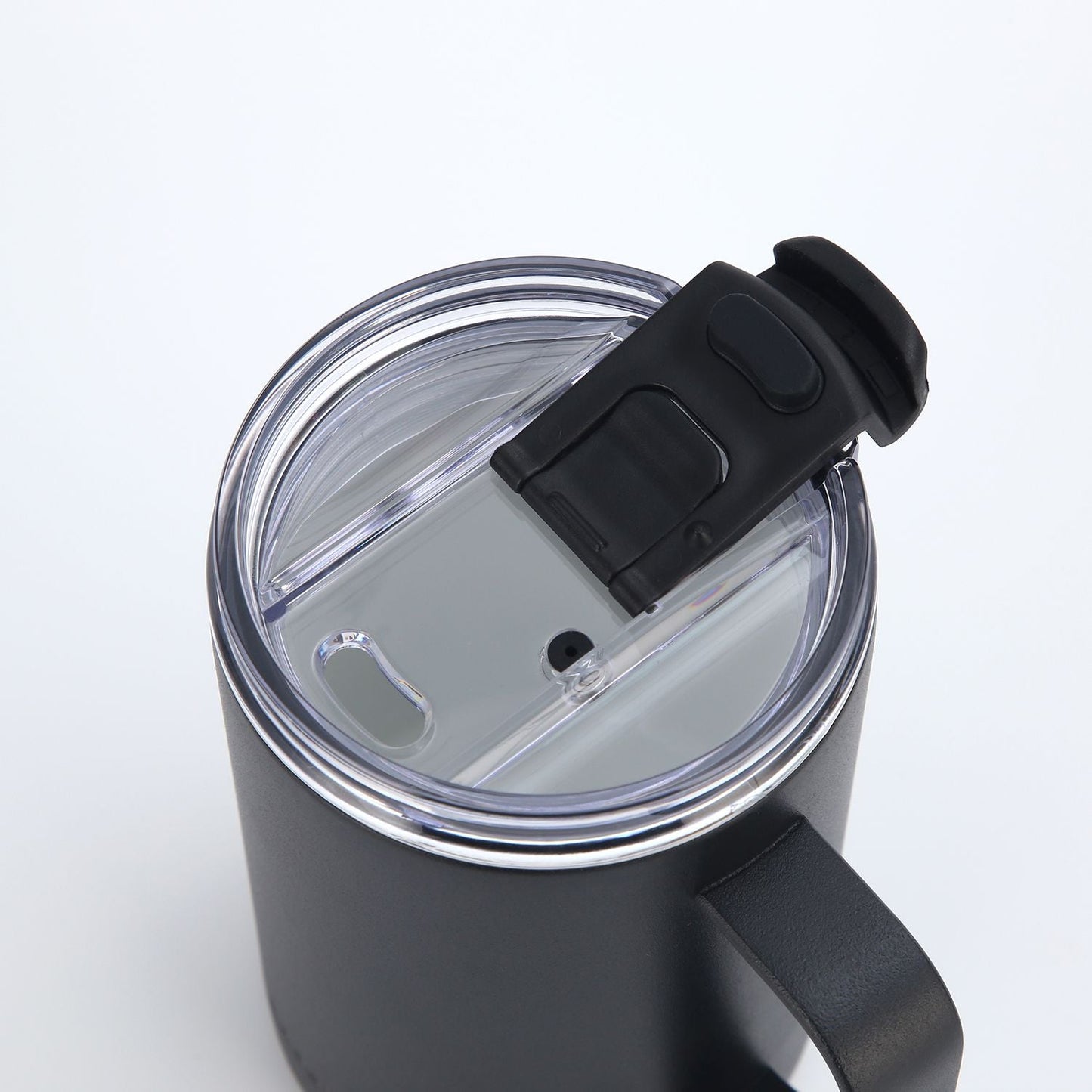 Insulated S/S Leakproof Ceramic Mug W Handle And Lid 400ml