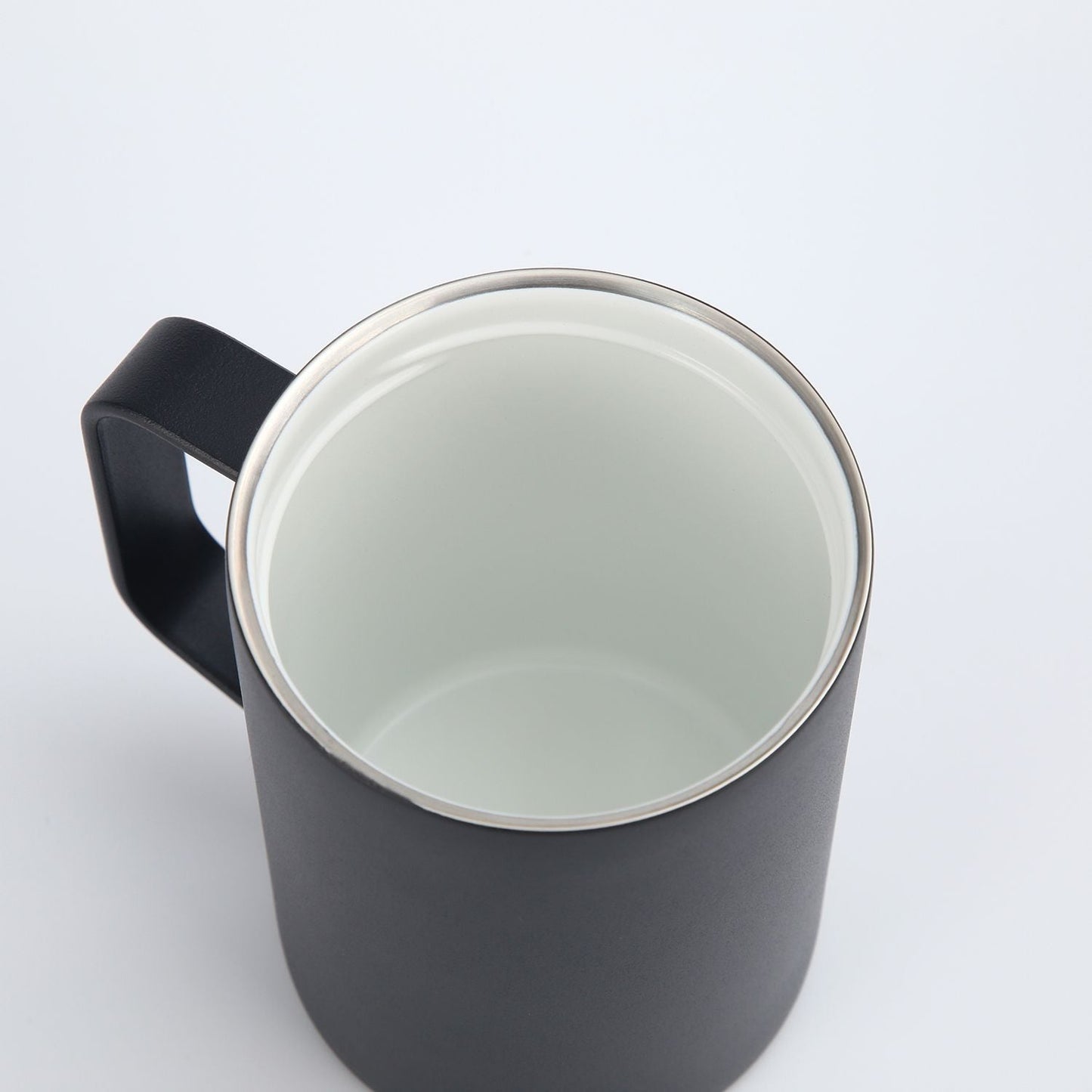 Insulated S/S Leakproof Ceramic Mug W Handle And Lid 400ml