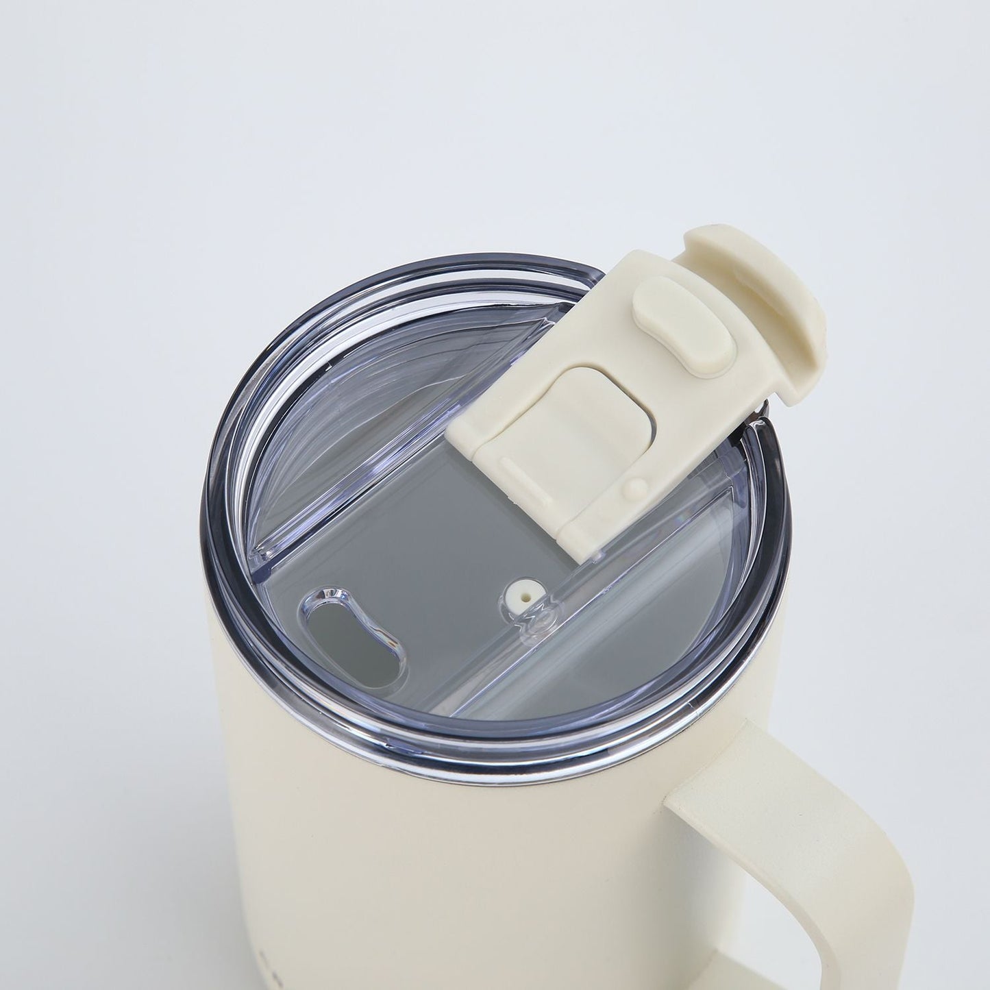 Insulated S/S Leakproof Ceramic Mug W Handle And Lid 400ml