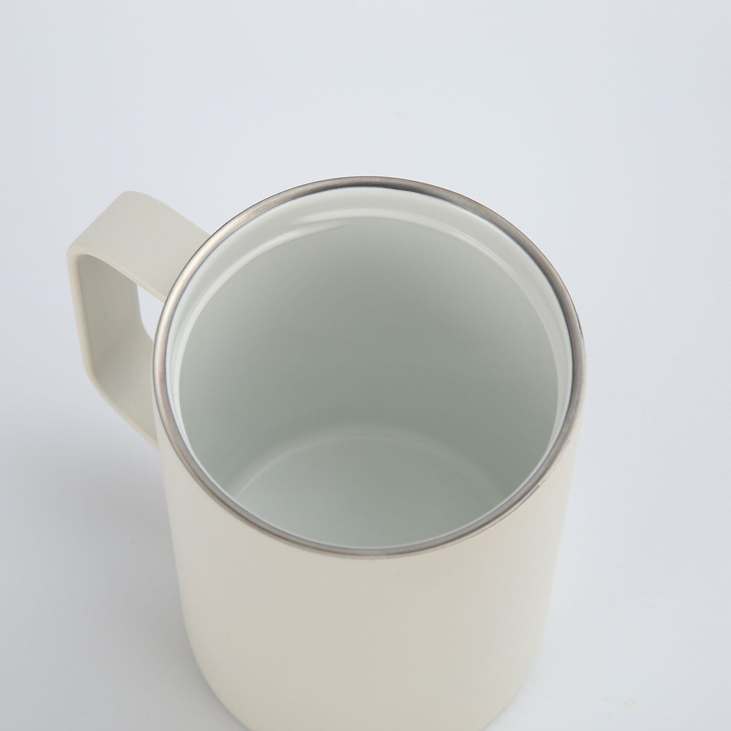 Insulated S/S Leakproof Ceramic Mug W Handle And Lid 400ml