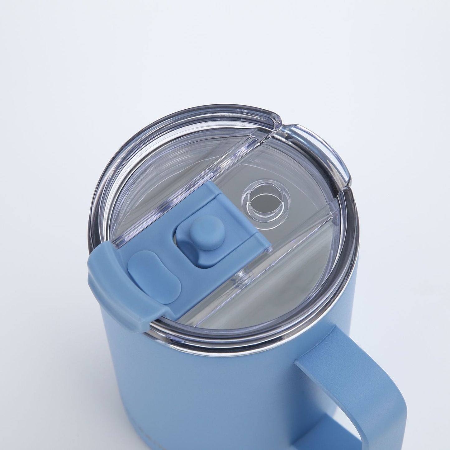 Insulated S/S Leakproof Ceramic Mug W Handle And Lid 400ml