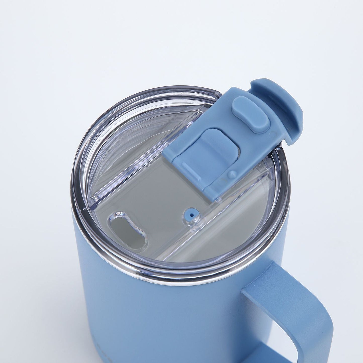 Insulated S/S Leakproof Ceramic Mug W Handle And Lid 400ml