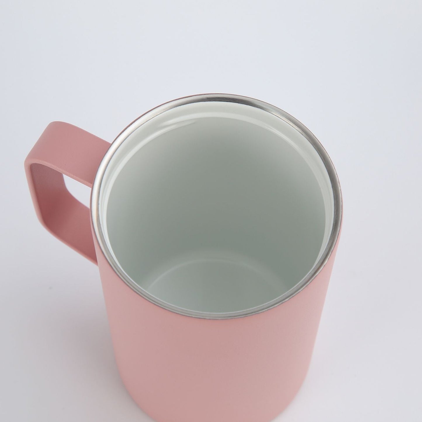 Insulated S/S Leakproof Ceramic Mug W Handle And Lid 500ml